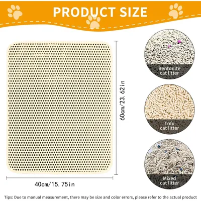 PetTribes Tapi de Litière Imperméable - Antidérapant et Lavable pour Chat