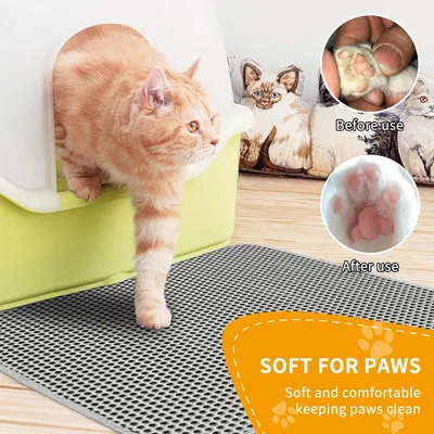 PetTribes Tapi de Litière Imperméable - Antidérapant et Lavable pour Chat