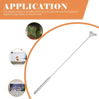 PetTribes Grattoir à Algues pour Aquarium - Long Manche Antidérapant