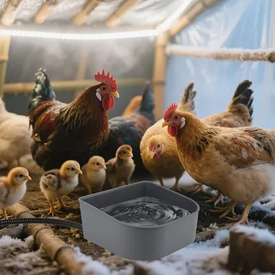 PetTribes Bol d'Eau Chauffant Anti-Gel - 1L pour Chats et Petits Animaux