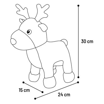 Caribou Araceli Gris Noel 30 cm H jeux pour chien