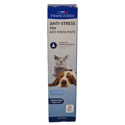 Pâte anti-stress pour chien et chat au L-tryptophane, tube de 100 g - Franc Pâte anti-stress pour chien et chat au L-tryptophane, tube de 100 g - Franc