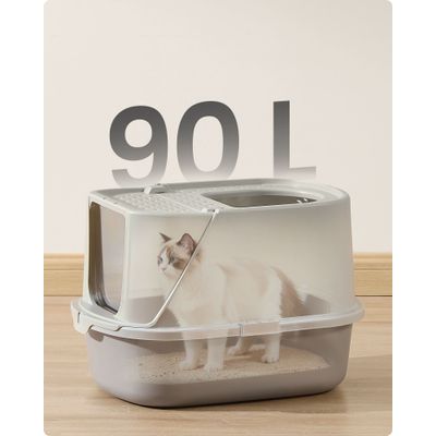 Feandrea Maison de toilette pour Chat avec Pelle et Brosse Jusqu’à 15 kg