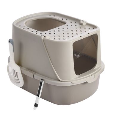 Feandrea Maison de toilette pour Chat avec Pelle et Brosse Jusqu’à 15 kg