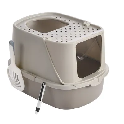 Feandrea Maison de toilette pour Chat avec Pelle et Brosse Jusqu’à 15 kg