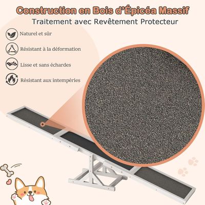 Giantex Agility pour Chien em Bois de Sapin 30 KG,Plaque en Feutre