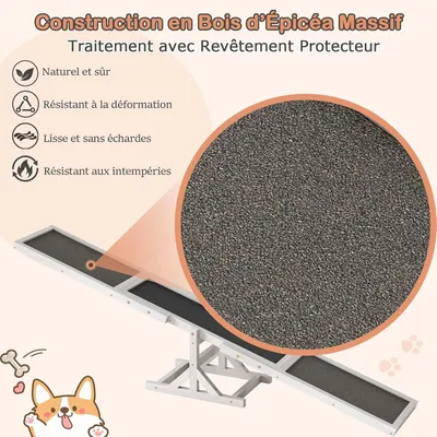 Giantex Agility pour Chien em Bois de Sapin 30 KG,Plaque en Feutre