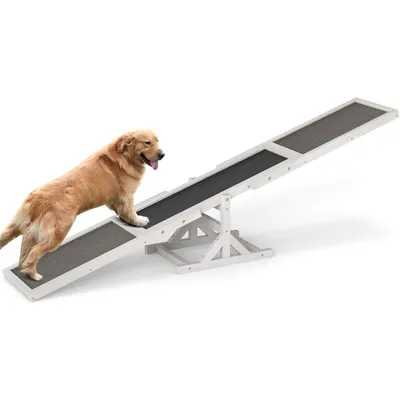 Giantex Agility pour Chien em Bois de Sapin 30 KG,Plaque en Feutre