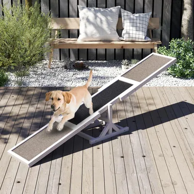 Giantex Hunde Agility Wippe Aus Holz Mit Rutschfesten Belägen Giantex Hunde Agility Wippe Aus Holz Mit Rutschfesten Belägen