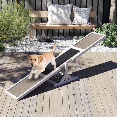 Giantex Agility pour Chien em Bois de Sapin 30 KG,Plaque en Feutre