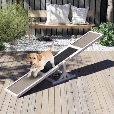 Giantex Agility pour Chien em Bois de Sapin 30 KG,Plaque en Feutre