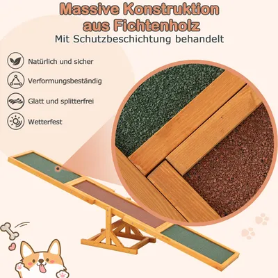Giantex Hunde Agility Wippe Aus Holz Mit Rutschfesten Belägen Giantex Hunde Agility Wippe Aus Holz Mit Rutschfesten Belägen