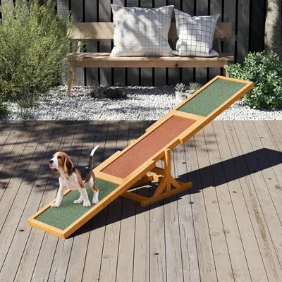 Giantex Agility pour Chien em Bois de Sapin 30 KG,Plaque en Feutre