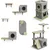 Giantex 3PCS Arbre à Chat,Niche pour Chat à 3 Niveaux Hauteur 94 CM Giantex 3PCS Arbre à Chat,Niche pour Chat à 3 Niveaux Hauteur 94 CM