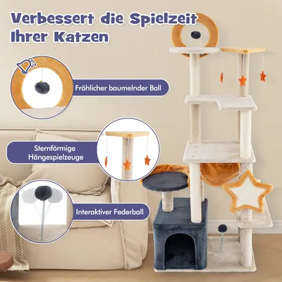 Giantex Katzenbaum Mit Höhle Hängematte Sitzstangen Und Sisalspielzeugen Giantex Katzenbaum Mit Höhle Hängematte Sitzstangen Und Sisalspielzeugen