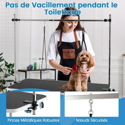 Giantex Table Toilettage pour Chiens Hauteur Réglable 150 kg