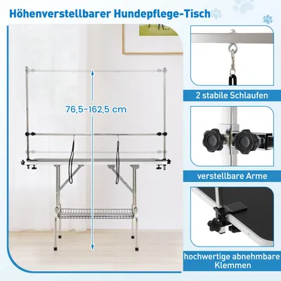 GIANTEX Höhenverstellbarer Klappbarer Haustierpflegetisch Für Hunde