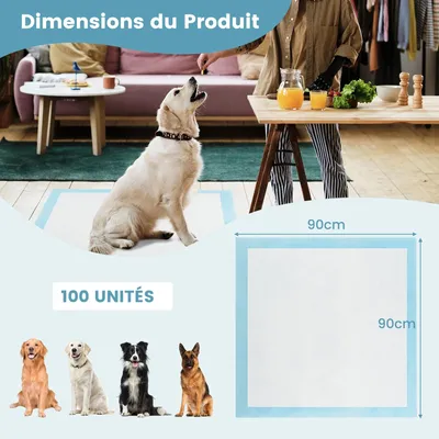 Giantex Alese Jetable Chien Séchage Rapide, Anti-Fuite,Tapis Éducateur