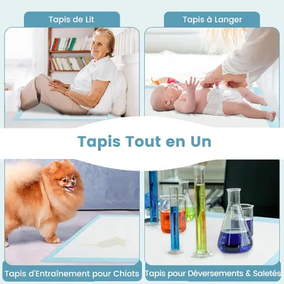 Giantex Alese Jetable Chien Séchage Rapide, Anti-Fuite,Tapis Éducateur