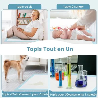 Giantex Alese Jetable Chien Séchage Rapide, Anti-Fuite,Tapis Éducateur