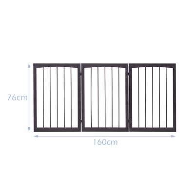 Giantex Barriere de Sécurité pour Chien en Bois de Pin 53 à 160CM