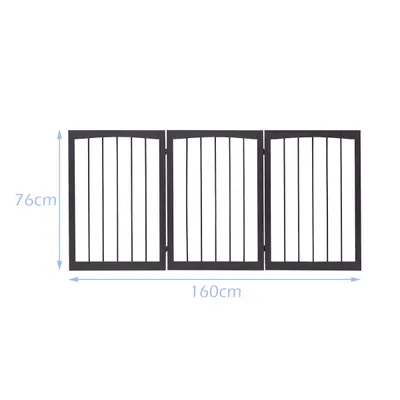 Giantex Barriere de Sécurité pour Chien en Bois de Pin 53 à 160CM