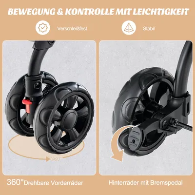Giantex Zweistöckiger Klappbarer Tiertransportwagen Mit 2 Taschen Giantex Zweistöckiger Klappbarer Tiertransportwagen Mit 2 Taschen