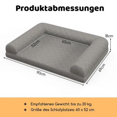 Giantex Orthopädisches Haustiersofa Mit Waschbarem Bezug Und Seitenpolstern Giantex Orthopädisches Haustiersofa Mit Waschbarem Bezug Und Seitenpolstern
