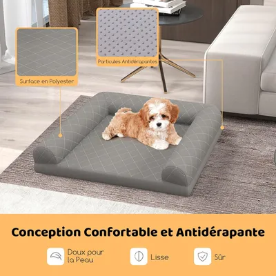 Lit orthopédique en mousse pour chien Giantex avec fond antidérapant