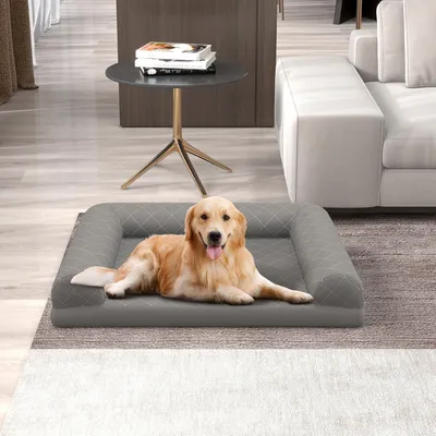 Lit orthopédique en mousse pour chien Giantex avec fond antidérapant