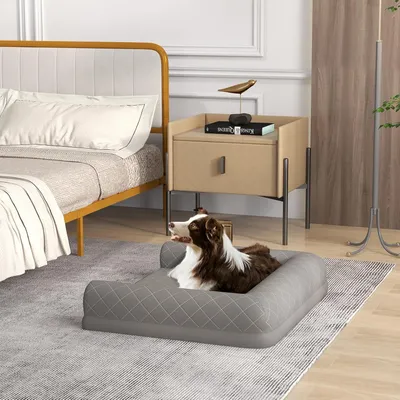 Lit orthopédique en mousse pour chien Giantex avec fond antidérapant
