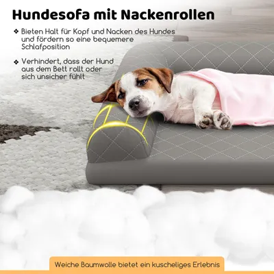 Giantex Orthopädisches Haustiersofa Mit Waschbarem Bezug Und Seitenpolstern Giantex Orthopädisches Haustiersofa Mit Waschbarem Bezug Und Seitenpolstern