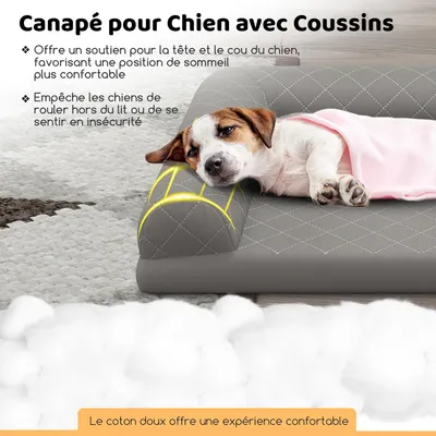 Lit orthopédique en mousse pour chien Giantex avec fond antidérapant