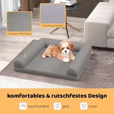 Giantex Orthopädisches Haustiersofa Mit Waschbarem Bezug Und Seitenpolstern