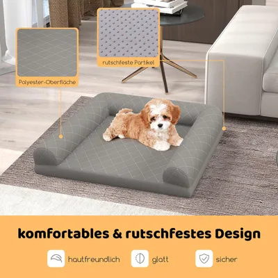 Giantex Orthopädisches Haustiersofa Mit Waschbarem Bezug Und Seitenpolstern Giantex Orthopädisches Haustiersofa Mit Waschbarem Bezug Und Seitenpolstern