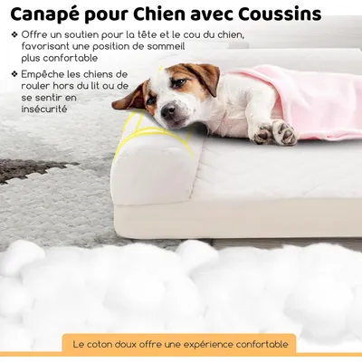 Giantex Lit pour Chien Mousse de Soutien,Housse Lavable,Fond Antidérapant Giantex Lit pour Chien Mousse de Soutien,Housse Lavable,Fond Antidérapant