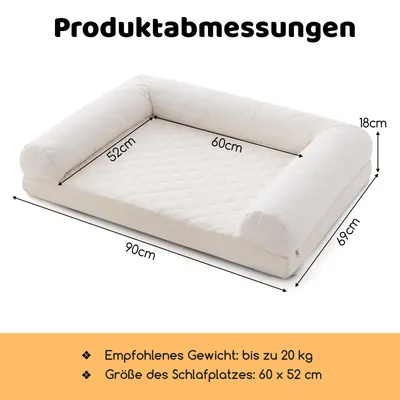 Giantex Orthopädisches Haustiersofa Mit Waschbarem Bezug Und Seitenpolstern Giantex Orthopädisches Haustiersofa Mit Waschbarem Bezug Und Seitenpolstern