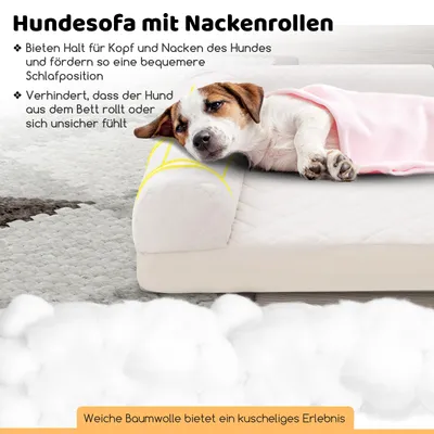 Giantex Orthopädisches Haustiersofa Mit Waschbarem Bezug Und Seitenpolstern Giantex Orthopädisches Haustiersofa Mit Waschbarem Bezug Und Seitenpolstern