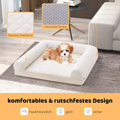 Giantex Orthopädisches Haustiersofa Mit Waschbarem Bezug Und Seitenpolstern Giantex Orthopädisches Haustiersofa Mit Waschbarem Bezug Und Seitenpolstern
