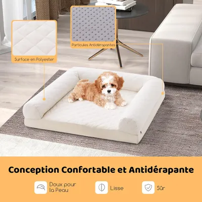 Giantex Lit pour Chien Mousse de Soutien,Housse Lavable,Fond Antidérapant Giantex Lit pour Chien Mousse de Soutien,Housse Lavable,Fond Antidérapant