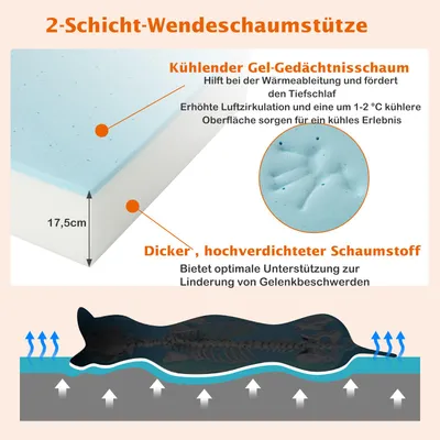 Giantex Großes Orthopädisches Hundebett Mit Abnehmbarem Bezug Giantex Großes Orthopädisches Hundebett Mit Abnehmbarem Bezug