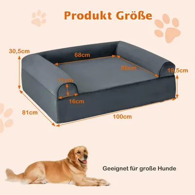 Giantex Großes Orthopädisches Hundebett Mit Abnehmbarem Bezug Giantex Großes Orthopädisches Hundebett Mit Abnehmbarem Bezug