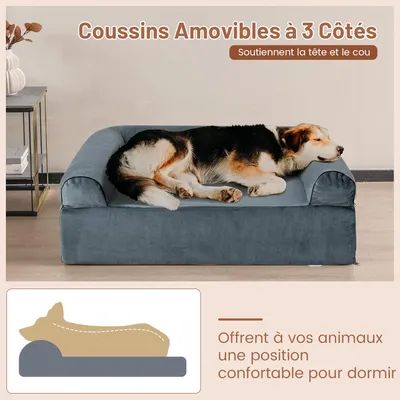 Lit orthopédique pour chien Giantex de grande taille avec housse amovible