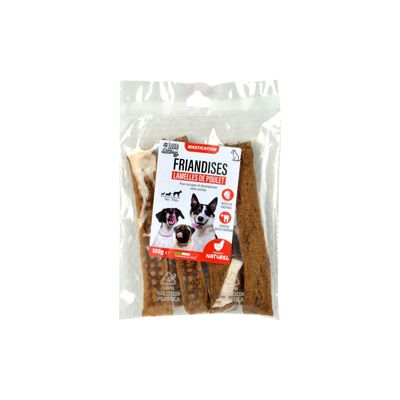 Lamelles de poulet pour chien - 100g