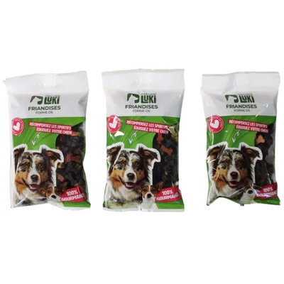 Lot de 3 - friandises de récompenses 200gr - chiens- 3unitées vendues
