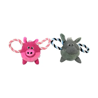 Mon Ami Luki - Jouet peluche corde cochon et éléphant Mon Ami Luki - Jouet peluche corde cochon et éléphant