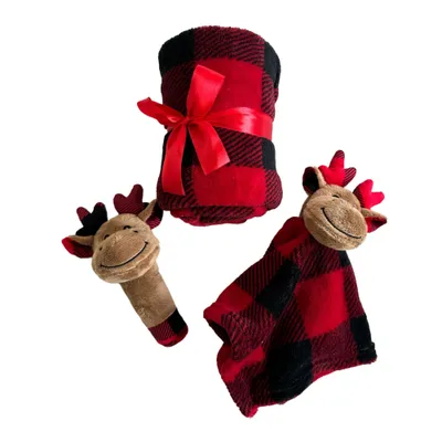 Jouet Noël peluche renne et ours pour chien