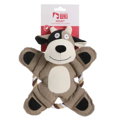 Mon Ami Luki - Jouet peluche avec corde forme lapin ou ours