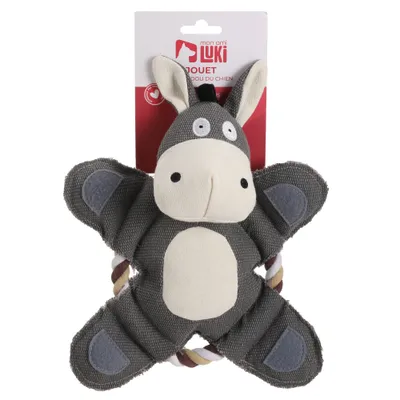 Mon Ami Luki - Jouet peluche avec corde forme lapin ou ours