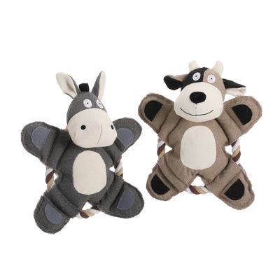 Mon Ami Luki - Jouet peluche avec corde forme lapin ou ours